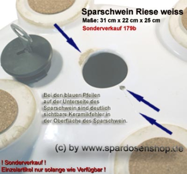 Sparschwein mit Beschriftung Riesen Spardose Nr. 2 Keramik 179b E